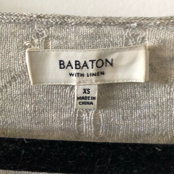 Babaton light grey v neck sweater - Picture 3 of 3